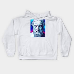 Herodotus Snowy Portrait | Herodotus Artwork 13 Kids Hoodie